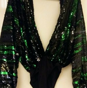 TopShop SEQUINS BODYSUIT.